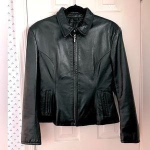 EUC Wilsons black leather jacket